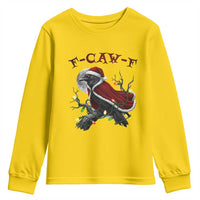 F Caw F Raven Sarcastic Joke Youth Sweatshirt Holiday Gag Gift - Wonder Print Shop