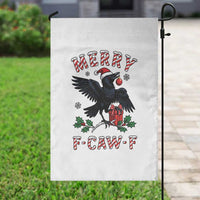 Merry F Caw F Raven Lover Garden Flag Funny Holidays Gift - Wonder Print Shop
