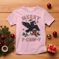 Merry F Caw F Raven Lover T Shirt Funny Holidays Gift - Wonder Print Shop