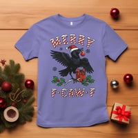 Merry F Caw F Raven Lover T Shirt Funny Holidays Gift - Wonder Print Shop