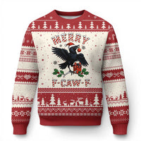 Merry F Caw F Raven Lover Ugly Christmas Sweater Funny Holidays Gift - Wonder Print Shop