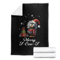 Merry F Caw F Raven Lover Throw Blanket Funny Christmas Gift - Wonder Print Shop