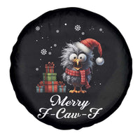 Merry F Caw F Raven Lover Spare Tire Cover Funny Christmas Gift - Wonder Print Shop