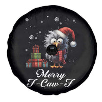 Merry F Caw F Raven Lover Spare Tire Cover Funny Christmas Gift - Wonder Print Shop