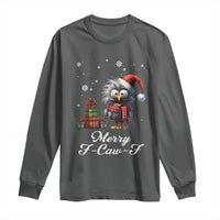 Merry F Caw F Raven Lover Long Sleeve Shirt Funny Christmas Gift - Wonder Print Shop