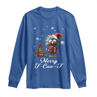 Merry F Caw F Raven Lover Long Sleeve Shirt Funny Christmas Gift - Wonder Print Shop
