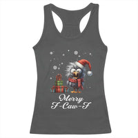 Merry F Caw F Raven Lover Racerback Tank Top Funny Christmas Gift - Wonder Print Shop