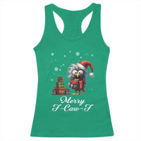 Merry F Caw F Raven Lover Racerback Tank Top Funny Christmas Gift - Wonder Print Shop