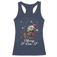 Merry F Caw F Raven Lover Racerback Tank Top Funny Christmas Gift - Wonder Print Shop