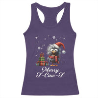 Merry F Caw F Raven Lover Racerback Tank Top Funny Christmas Gift - Wonder Print Shop