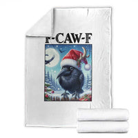 F Caw F Christmas Raven Throw Blanket Funny Bird Lover Gift - Wonder Print Shop