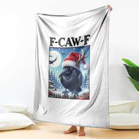 F Caw F Christmas Raven Throw Blanket Funny Bird Lover Gift - Wonder Print Shop