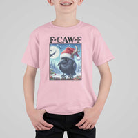 F Caw F Christmas Raven T Shirt For Kid Funny Bird Lover Gift - Wonder Print Shop