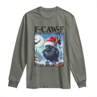 F Caw F Christmas Raven Long Sleeve Shirt Funny Bird Lover Gift - Wonder Print Shop