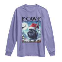 F Caw F Christmas Raven Long Sleeve Shirt Funny Bird Lover Gift - Wonder Print Shop