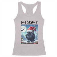 F Caw F Christmas Raven Racerback Tank Top Funny Bird Lover Gift - Wonder Print Shop