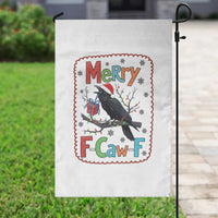 Funny Christmas Santa Raven Garden Flag Merry F Caw F Joke Gift - Wonder Print Shop