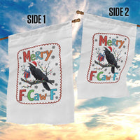 Funny Christmas Santa Raven Garden Flag Merry F Caw F Joke Gift - Wonder Print Shop