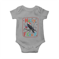 Funny Christmas Santa Raven Baby Onesie Merry F Caw F Joke Gift - Wonder Print Shop