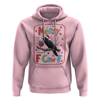 Funny Christmas Santa Raven Hoodie Merry F Caw F Joke Gift - Wonder Print Shop