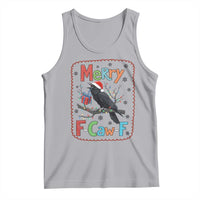 Funny Christmas Santa Raven Tank Top Merry F Caw F Joke Gift - Wonder Print Shop