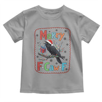 Funny Christmas Santa Raven Toddler T Shirt Merry F Caw F Joke Gift - Wonder Print Shop