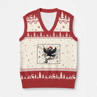 Funny Xmas Raven Lovers V-Neck Knit Sweater Vest F Caw F Joke Gift - Wonder Print Shop