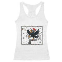 Funny Christmas Raven Lovers Racerback Tank Top F Caw F Joke Gift - Wonder Print Shop