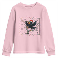 Funny Christmas Raven Lovers Youth Sweatshirt F Caw F Joke Gift - Wonder Print Shop