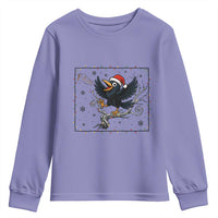 Funny Christmas Raven Lovers Youth Sweatshirt F Caw F Joke Gift - Wonder Print Shop