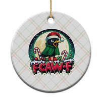 Funny F Caw F Raven Joke Ceramic Ornament Holiday Gift - Wonder Print Shop