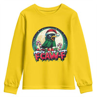Funny F Caw F Raven Joke Youth Sweatshirt Holiday Gift - Wonder Print Shop