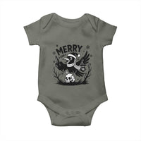Merry F Caw F Christmas Raven Baby Onesie Funny Holiday Gift - Wonder Print Shop
