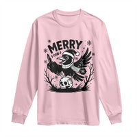 Merry F Caw F Christmas Raven Long Sleeve Shirt Funny Holiday Gift - Wonder Print Shop