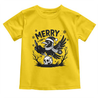 Merry F Caw F Christmas Raven Toddler T Shirt Funny Holiday Gift - Wonder Print Shop