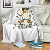 Funny F Quack F Silly Duck Sarcastic Joke Gift Throw Blanket - Wonder Print Shop