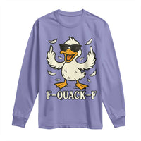 Funny F Quack F Silly Duck Sarcastic Joke Gift Long Sleeve Shirt - Wonder Print Shop