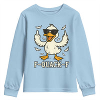 Funny F Quack F Silly Duck Sarcastic Joke Gift Youth Sweatshirt - Wonder Print Shop