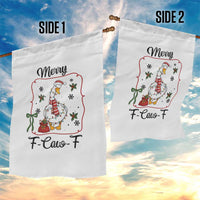 Merry F Caw F Duck Sarcastic Joke Gift Garden Flag Funny Christmas Gift - Wonder Print Shop