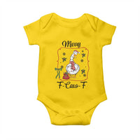 Merry F Caw F Duck Sarcastic Joke Gift Baby Onesie Funny Christmas Gift - Wonder Print Shop