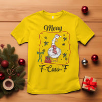 Merry F Caw F Duck Sarcastic Joke Gift T Shirt Funny Christmas Gift - Wonder Print Shop
