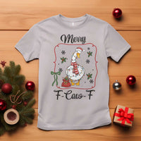Merry F Caw F Duck Sarcastic Joke Gift T Shirt Funny Christmas Gift - Wonder Print Shop