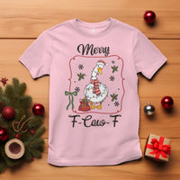 Merry F Caw F Duck Sarcastic Joke Gift T Shirt Funny Christmas Gift - Wonder Print Shop