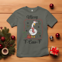 Merry F Caw F Duck Sarcastic Joke Gift T Shirt Funny Christmas Gift - Wonder Print Shop
