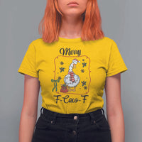 Merry F Caw F Duck Sarcastic Joke Gift T Shirt For Women Funny Christmas Gift - Wonder Print Shop