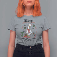 Merry F Caw F Duck Sarcastic Joke Gift T Shirt For Women Funny Christmas Gift - Wonder Print Shop