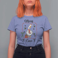 Merry F Caw F Duck Sarcastic Joke Gift T Shirt For Women Funny Christmas Gift - Wonder Print Shop