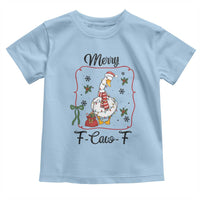 Merry F Caw F Duck Sarcastic Joke Gift Toddler T Shirt Funny Christmas Gift - Wonder Print Shop