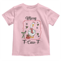 Merry F Caw F Duck Sarcastic Joke Gift Toddler T Shirt Funny Christmas Gift - Wonder Print Shop