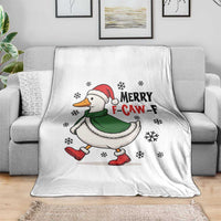 Merry F Caw F Duck Lover Throw Blanket Funny Christmas Gift - Wonder Print Shop